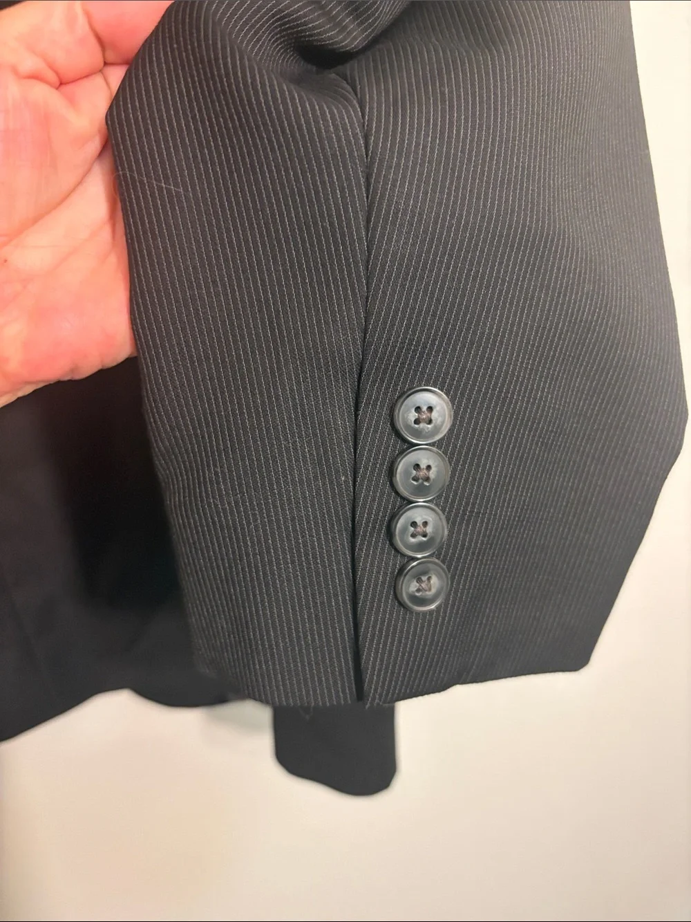 2 piece Calvin Klein Black suit set Two-Button Formal Jacket and pants